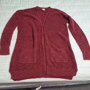 Mossimo Wine red Cardigan Small